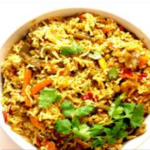 vegetable biryani plate